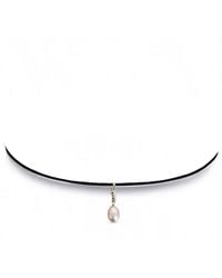 Leni James - The Francesca Pearl Drop Choker - Lyst