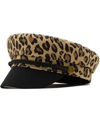 Chanel Joan Elkayam - Leopard Print Braided Trim Denim Baker Boy Hat - Lyst