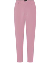 Layo G - Cropped Blush Stretch Dress Pants - Lyst