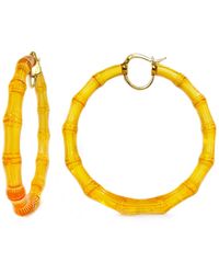 Gold & Honey - Xl Bamboo Hoop Earrings - Lyst