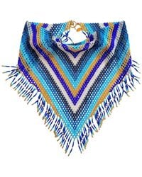 Iliana Arrazola - Scarf Fringe Necklace, Glass Beads, Beaded Jewelry - Lyst