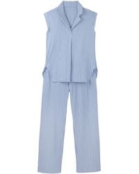 Mamu Dream - Sleeveless Brushed Organic Cotton Jersey Striped Pk Set - Lyst