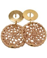 Nart Nature Making Art - The Small Dreamcatcher Buriti Natural Fiber Earrings - Lyst