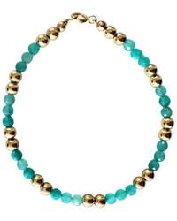 Herself Collections - Amazonite Bead Bracelet - Lyst