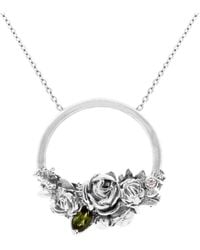 Lee Renee - Rose Halo Diamond & Tourmaline Necklace – - Lyst
