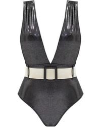 Aulala Paris - Starry Night One Piece Swimsuit With Belt - Lyst