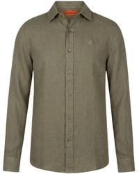 Maison Tangerine - Linen Long Sleeve Shirt Khaki For - Lyst