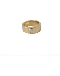 NASI SILVER - Chunky Concrete Band Ring - Lyst