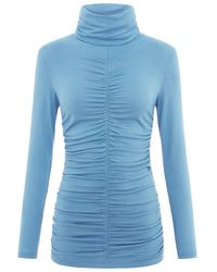 blonde gone rogue Tangle Turtleneck In Turquoise - Blue