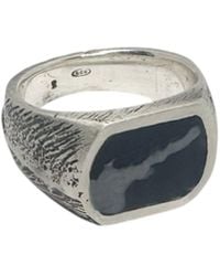 Tg-Jewellery by Tamara Gervasio - Trace Enamel Signet Ring — Recycled Sterling – Sand Casting - Lyst