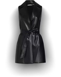 Saint Grace - Plus Size Vegan Leather Coat Dress/Vest - Lyst