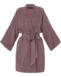 niLuu Blush Mini Kimono Robe - Purple