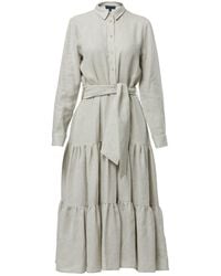 Helen Mcalinden - Neutrals Adele Oatmeal Linen Dress - Lyst