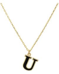 LÁTELITA London - Initial Enamel Necklace U - Lyst