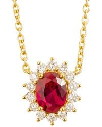 Juvetti - Divo Necklace Set With Ruby & Diamond - Lyst