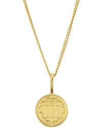 Katie Mullally - American Coin & Chain In Yellow Gold Plate - Lyst