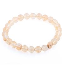 N'damus London - Golden Citrine Gemstone Bracelet With Button - Lyst