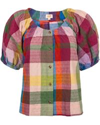 SUNSHINE TIENDA - Harbor Plaid Frances Top - Lyst