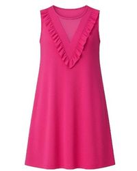 Conquista - Dress With Tulle & Frill Detail - Lyst