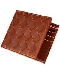 VIDA VIDA - Plaited Tan Leather Card Wallet - Lyst