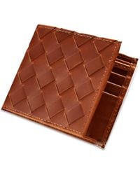 VIDA VIDA - Plaited Tan Leather Card Wallet - Lyst