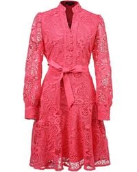 Smart and Joy - All-Lace Long Sleeves Short Dress - Lyst