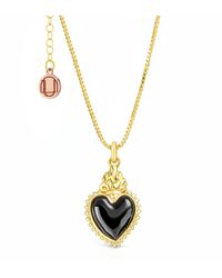 Unaloe - Plated Sterling Necklace With Heart Charm – Luxury Romantic Jewelry For - Lyst