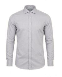 Ron Tomson - Pure Cotton Spread Collar Fitted Dress Shirt - Lyst