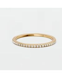 Aya Fine Jewelry - Half Eternity Stackable Band Round Lab Diamond Ring - Lyst