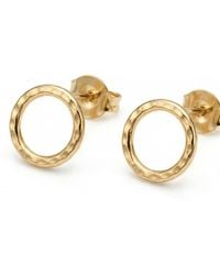 Melt'm Jewelry - Hammered Circle Stud Earring, Filled Studs - Lyst