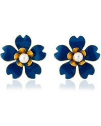 Milou Jewelry - Buttercup Flower Earrings - Lyst