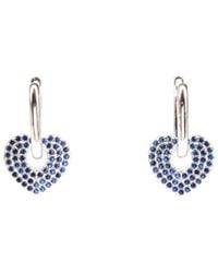 Addicted - Danae Stud Earrings With Heart - Lyst