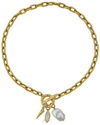 Loni Paul Jewelry - Marquise & Pearl Toggle Necklace - Lyst