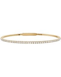 Aya Fine Jewelry - 1.60 Cwt Round Lab Diamond Tennis Bangle Bracelet - Lyst