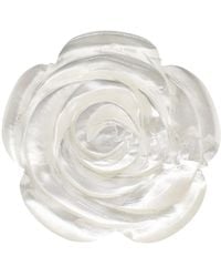 Farra - Camellia Flower Shaped Shell Brooch - Lyst