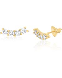 SHYMI - Mini Round Curved Bar Studs - Lyst