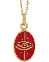 Ebru Jewelry - Enamel Evil Eye Minimalist Protective Necklace - Lyst