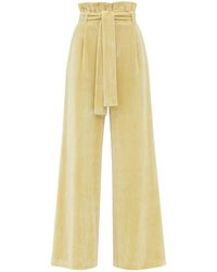 Julia Allert - Velvet High Waist Trousers - Lyst