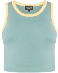Known Supply - Piped Razor Back Cotton Tank - Lyst
