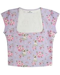Cloud Haven - Smiling Pit Square Neck Tee - Lyst