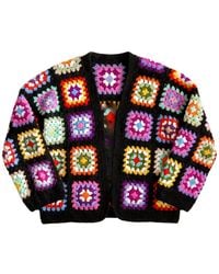 Ana Chic - Ground Granny Square Handmade Crochet Cardigan - Lyst