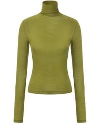 FRONT ROW SHOP - Open-Back Wool Jersey Top - Lyst