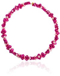 PINAR OZEVLAT - Cluster Choker Fuchsia - Lyst