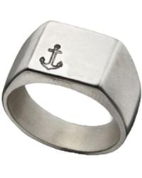 Posh Totty Designs - Nautical Anchor Signet Ring - Lyst