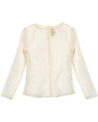 Paloma Lira - Organsa Nude Blouse - Lyst