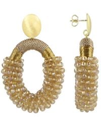 LOTT.gioielli - Neutrals Champagne Earrings Yara Oval M - Lyst