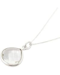 Harfi - Topaz Charm April Birthstone Sterling Necklace - Lyst