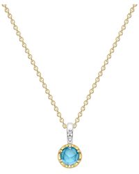 Dinny Hall - March Aquamarine Birthstone Pendant - Lyst