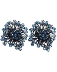 Fairchild Baldwin - Button Earrings Denim - Lyst