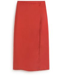 Thinking Mu - Long Cupro Skirt Selina - Lyst